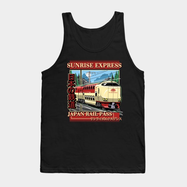 Sunrise Express – Overnight Sleeper Train from Tokyo to Izumo and Takamatsu Tank Top by racingfactory